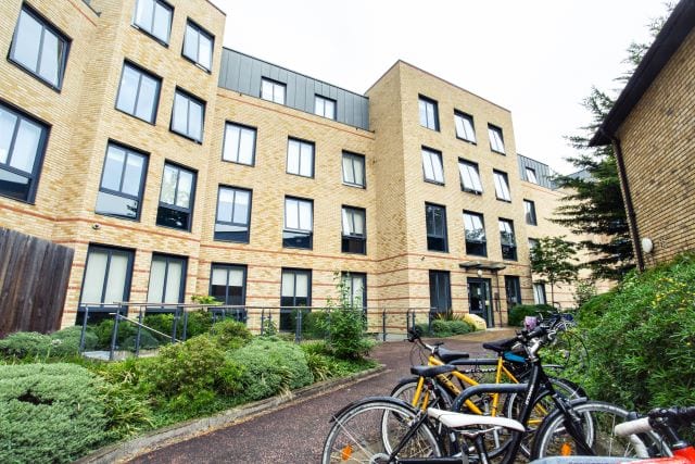 Bikes outside CB1 our residential accomodation only a 5 minute walk from the school.