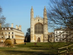 King's Chapel from the Backs, Cambridge, UK