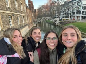 Sir George student selfie in front of mathematical bridge